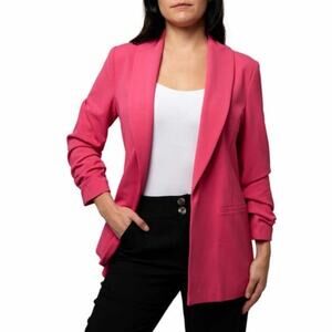 Dakota Blue NWT Women's Pink Crepe Lined Open Front Blazer Size XXL